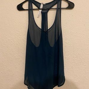 Teal Lululemon see through tank top. Size 6
